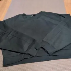 ブラック クルーネック トレーナー L