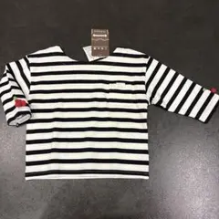 ストライプ 長袖Tシャツ チェリー刺繍　90