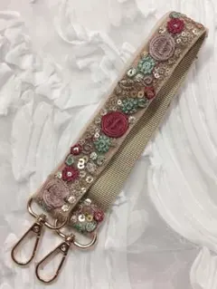 限定1D-24インド刺繍リボンハンドストラップ、キーホルダー(送料込み)