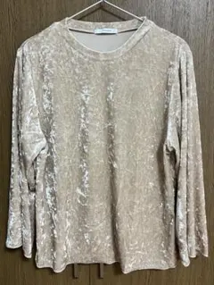 ベロアベージュトップス