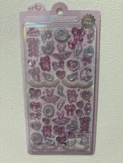 ボンボンドロップシール 正規品　バレリーナ　ハート　リボン　キラキラ　ピンク