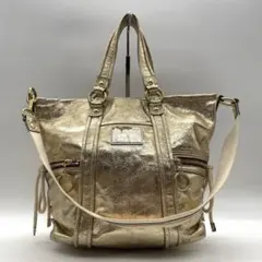 COACH コーチ 2way ショルダーバッグ トートバッグ ゴールド