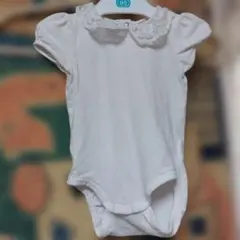 H&M レース 襟 ロンパース 80cm ホワイト