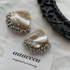 ▫︎▪︎▪︎▫︎シェル×silverピアス/aaacccu