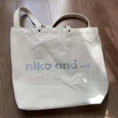 niko and ... アイボリーキャンバスショルダーバッグ