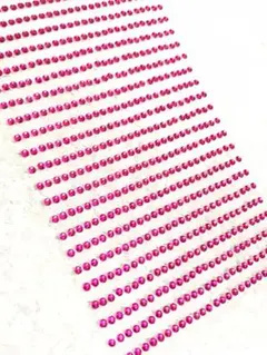 【3mm/ピンク】ラウンドラインストーン デコレーションパーツ シール