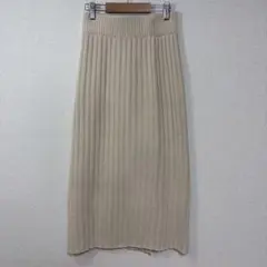 グレイル　【GRL】 ベージュ リブ編み ニット　タイトスカート