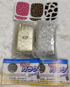 なつかしのガラケーマスコット　録音・再生可能☆ゴールド&シルバー　セット