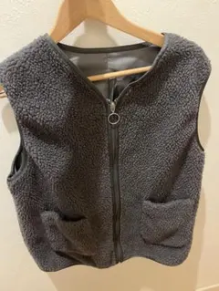 グレー フリースベスト