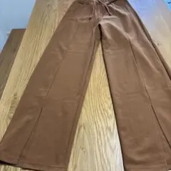 RODEO CROWNS ブラウン ドローストリング ワイドパンツ