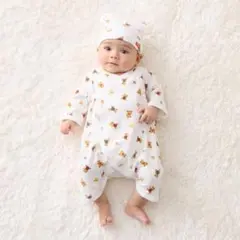 ミキハウス クマ耳付きベビー帽子