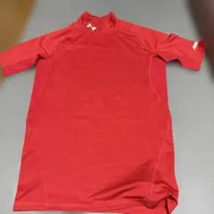 レッド ハイネック 半袖 アンダーシャツ