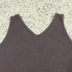前後2wayリブ タンクトップ ブラウンのサムネイル