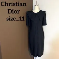 オールドChristian Dior ビッグカラー　セーラーブラックワンピースのサムネイル