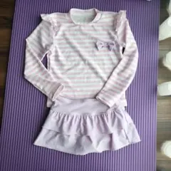 女の子向けセパレート水着（ストライプ）