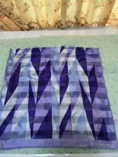 【MOONBAT】mila schön 幾何学模様 シルク　スカーフ