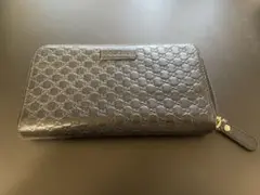 GUCCI ジップアラウンドウォレット グッチ 長財布 シマレザー