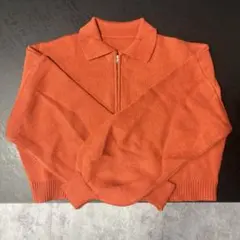 INGNI ハーフジップ 長袖 ニット オレンジ