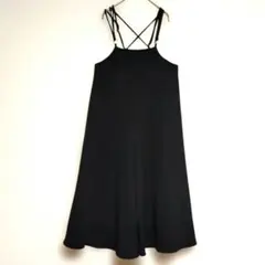 プロズヴェール キュロット サロペット 黒のフレア