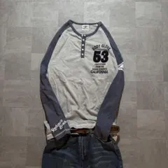 archive Henry neck raglan L/S tee y2k