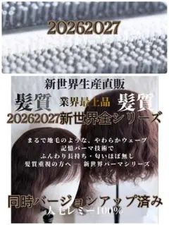 2026新世界　人毛　ウィッグ　フルウィッグ　シルクスキン　医療ウィッグ　レミー