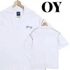 OY オーワイ ステッチデザイン ニットポロシャツ サイズ2 Mサイズ ホワイトのサムネイル