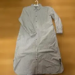 無印良品 ストライプ シャツワンピース Lサイズ