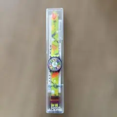 Swatch クォーツ腕時計 ビンテージカラフルデザイン　不動