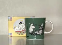 廃盤　アラビア　ムーミン　マグカップ　ダークグリーン　1991年