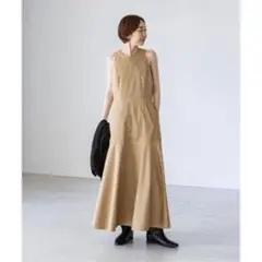 即完売品！主役級ワンピ！ 美品タグ付！ノーブルフェイクスエードアメスリワンピース