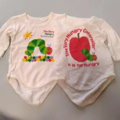 はらぺこあおむし ロンパース 2枚セット