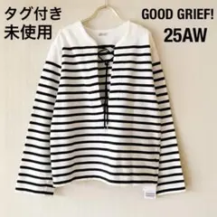 【タグ付未使用】GOOD GRIEF!SPLIT NECK BORDER TOP