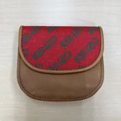 【T】ケンゾー 小銭入れ コインケース 革 ロゴ 財布