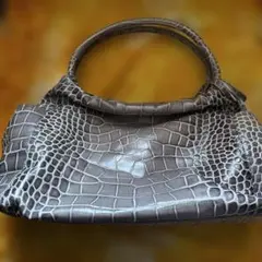 極美品】FURLA ワンショルダー クロコ ターンロック シルバー金具 Y2K 