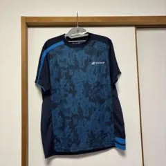 バボラ/テニスゲームシャツ エレッバル Tシャツ Lサイズ ネイビー/ブルー