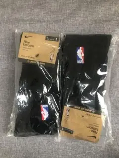 NIKE NBA クルーソックス Lサイズ（EUR42-46）ブラック2足セット