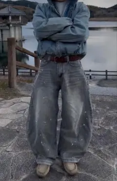 即日発送‼️ elev g.e.e.k 地底人Menes QS86 バギーデニム