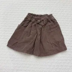 ブラウン コーデュロイパンツ　キュロット 80サイズ