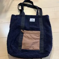 L.L.Bean ネイビー フリース トートバッグ