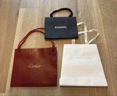 Van Cleef & Arpels、Cartier、Chanelショッパー3点