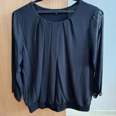 Comme ca ism コムサイズム　黒　6分袖丈ブラウス