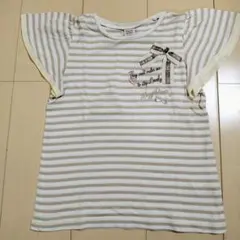 ☆メゾピアノmezzopiano☆リボンモチーフTシャツS140cmのサムネイル