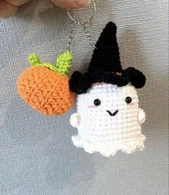ハロウィン かぼちゃ おばけ キーホルダー 2個セット