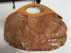 Hanaa-fu ハナアフ　ショルダーバッグ　ヘビ柄　パイソン柄