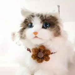 ペット用首輪　お花モチーフ　チョーカー　首飾り　ペット用アクセサリー　犬　猫