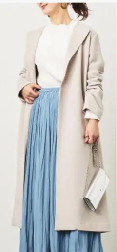 EMMEL REFINES FC オフカラーラペル ベルテッドコート