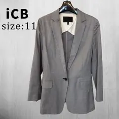 iCB グレーチェック　テーラードジャケット