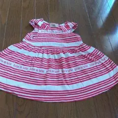 赤と白のストライプ ワンピース サイズ90 bebe