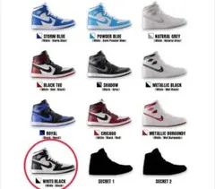 NIKE ナイキ Air Jordan 1 WHITE BLACK ガチャ