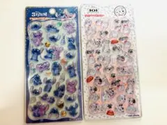 プチドロップステッカー　スティッチ　101匹わんちゃん